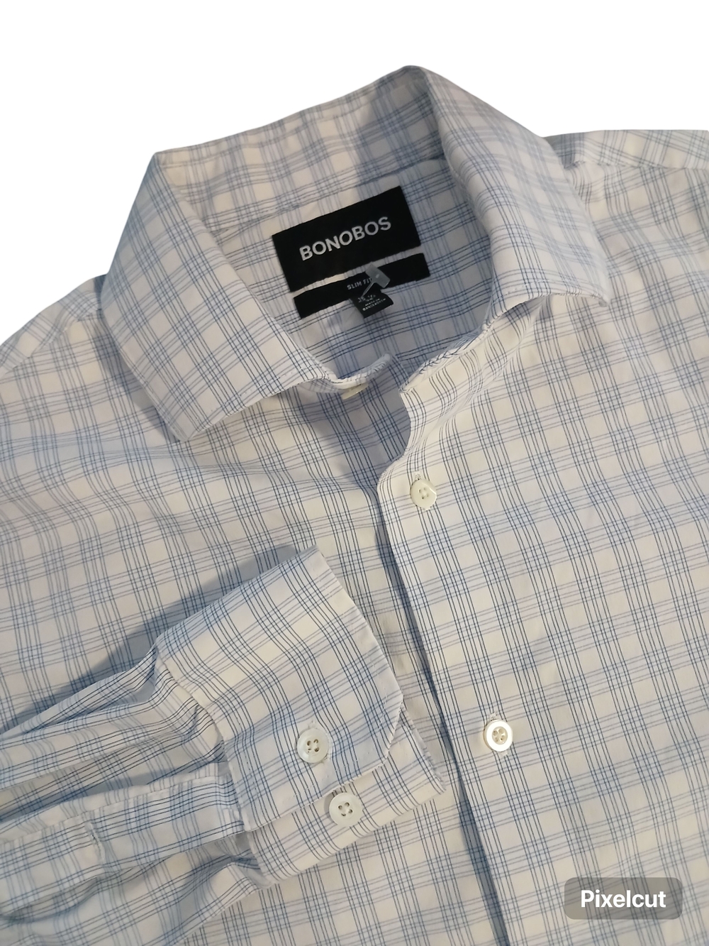 Bonobos The Desk To Dinner Slim Fit Checkered Dress Shirt Men 15 1/2